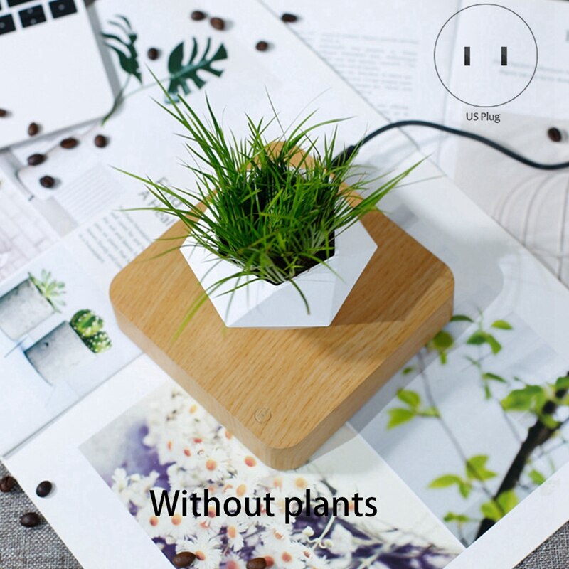 Lévitation magnétique plante planteur Pots succulents plante bureau ornements décor à la maison lévitation d'air bonsaï Pot nous Plug