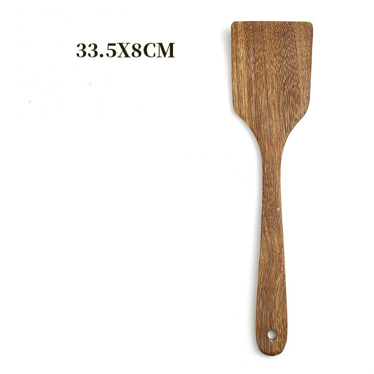Wood Kitchenware Nonstick Wing Wood Cookware Set shovel Colander Spatula Spoon Cooking Set Kitchen Utensil: MULTI