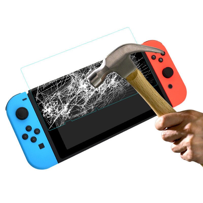 Protector de pantalla de vidrio templado 9H para Nintendo Switch, 2 piezas, película protectora, accesorios NS