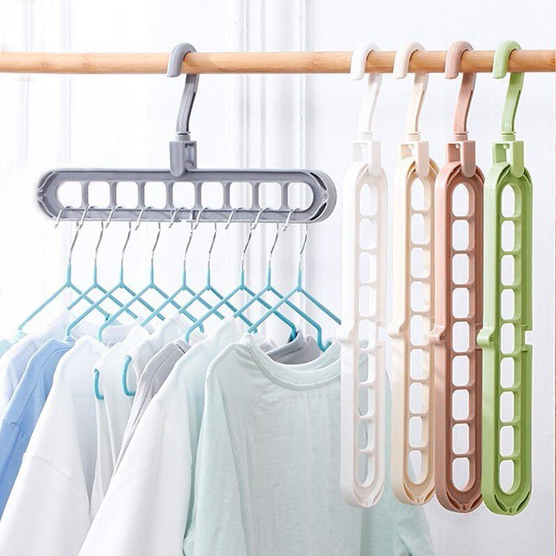 4 Magic Multi-port Support Hangers for Clothes Drying Racks Multifunction Plastic Clothes Rack Drying Hanger Storage Hangers