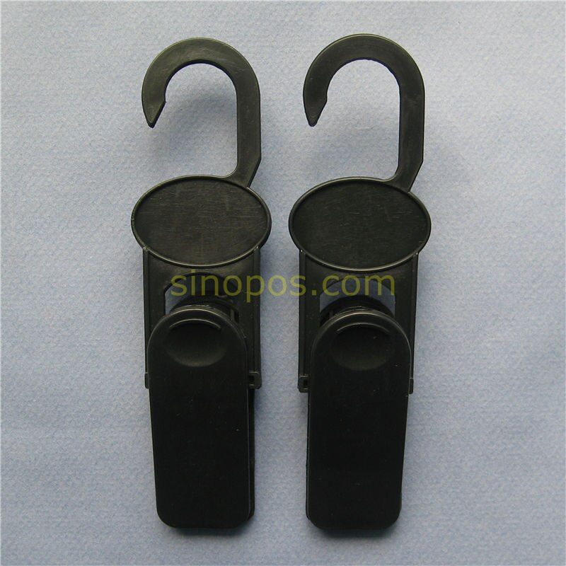 Plastic Boots Hanger Labelling Clip 150mm, leather fabric swatch display hanging clip, heavy duty merchandise clip with hook
