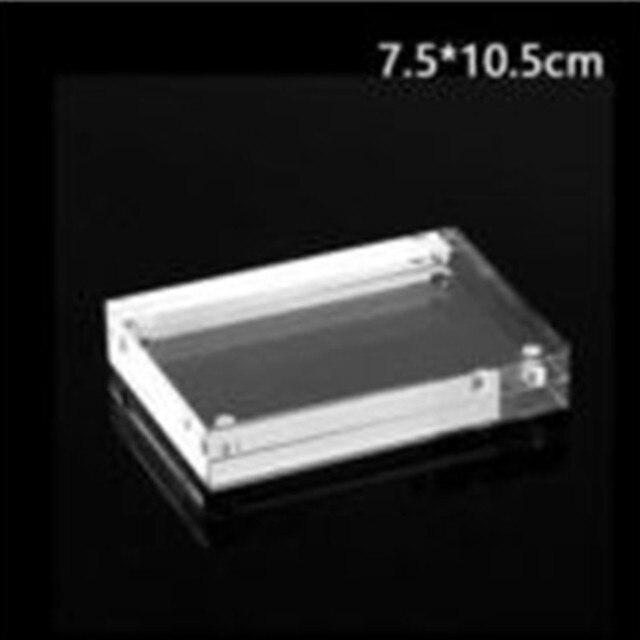 1*Photo Frame Transparent Photo Frame Clear View Both Sided Magnetic Acrylic Block Picture 100% Brand And