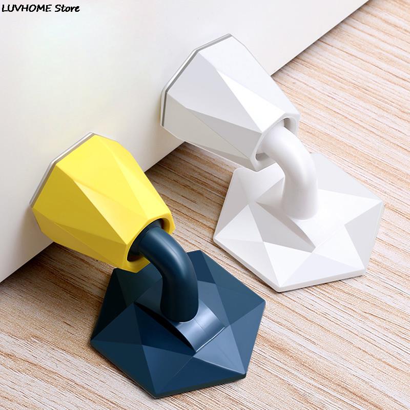 Tope de silicona para Tope de puerta, adhesivo para el hogar, parachoques de pared, práctico soporte de almohadilla protectora para el suelo, 1 unidad