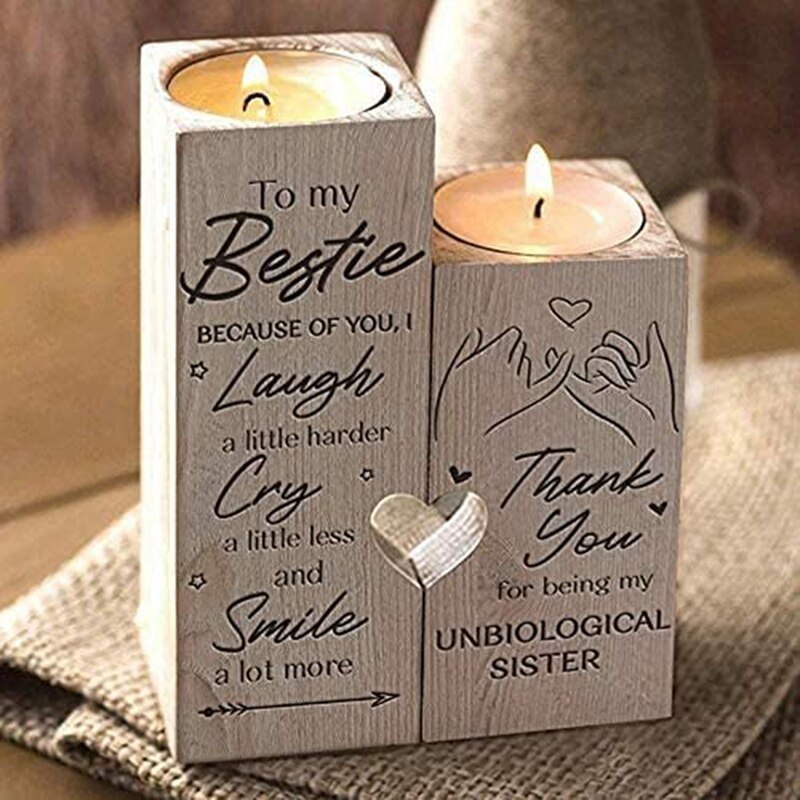 Portacandele stampato su due lati-Best Friend Candle Best Friend regalo di compleanno regalo di natale per il migliore amico
