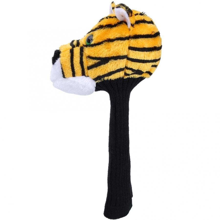 1PCS Club Head Cover Tiger Shape Golf Putter Cover Plush Fabrics Club Headcover Fit Up To 460CC 1 Golf Club
