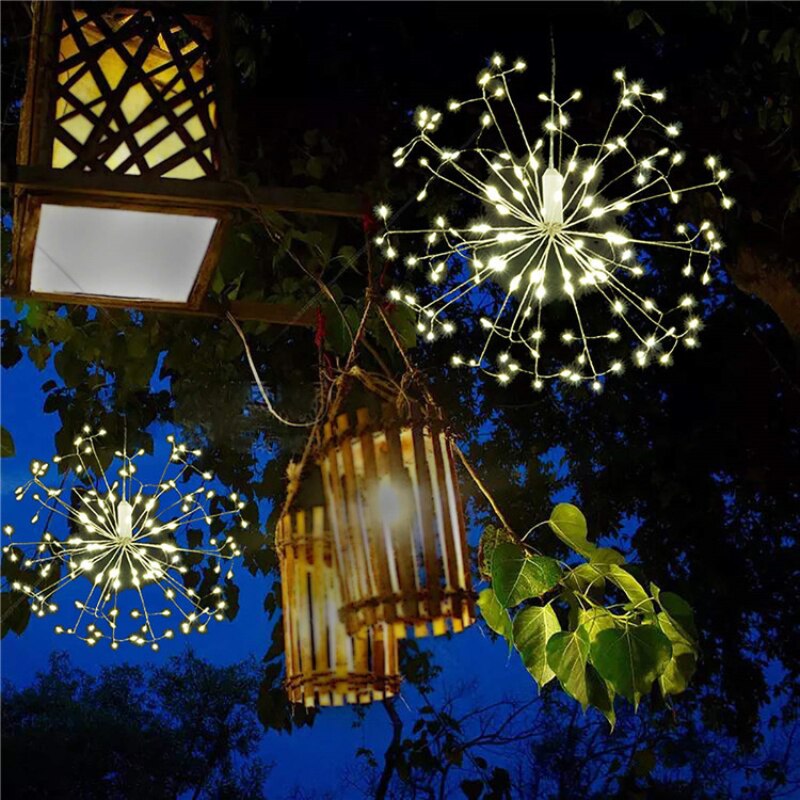 FÜHRTE Feuerwerk Schnur Lichter Löwenzahn Lampe Weihnachten Gebühr Lichter Girlande Angetrieben Durch AA Batterie Beleuchtung Hause Dekoration