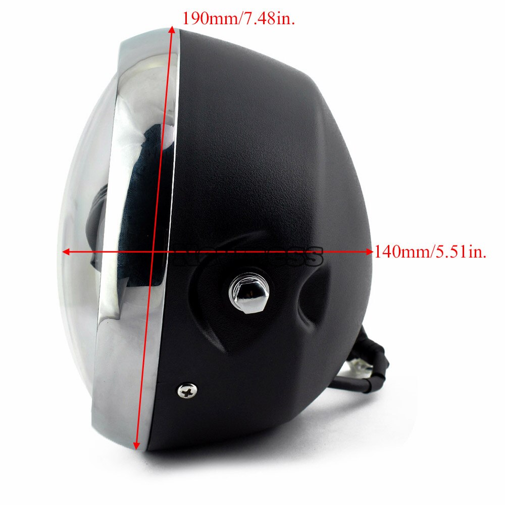 7 inch Universal Cafe Racer Round Motorcycle LED Head lamp Headlamp Distance Light Refit 7 " Motorcycle Headlight Cafe Racer