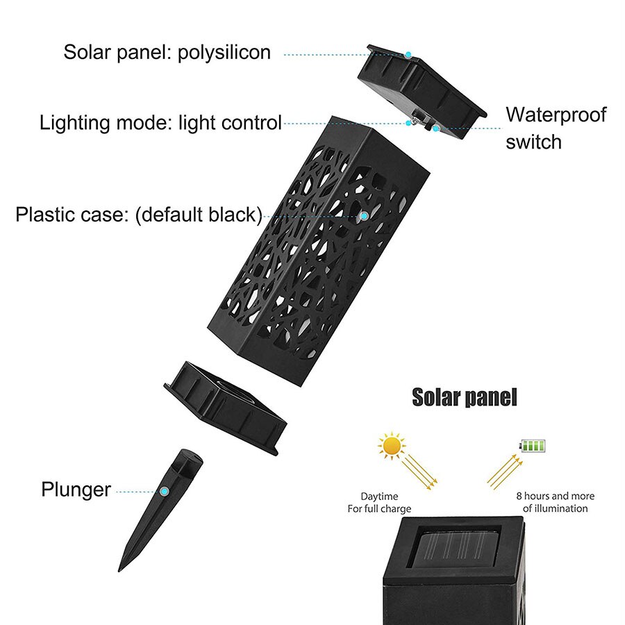 Solar Pathway Lights Outdoor LED Solar Garden Light Waterproof Landscape Lighting for Lawn Patio Yard Garden Walkway