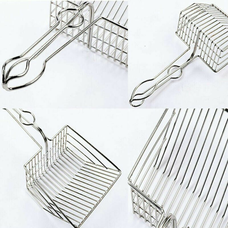 Kattenbakschep, metalen afvalschep, poepschep, huisdierzandschep, schoonmaakgereedschap
