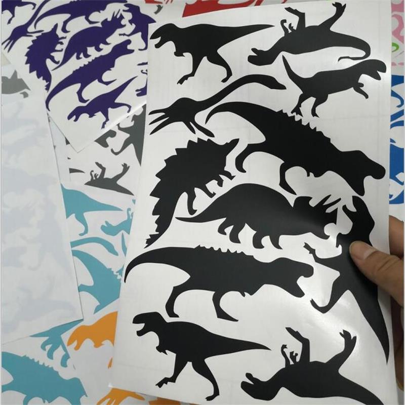 Cartoon Removable Jurassic Park Dinosaur Animal Shape Wall Stickers For Kids Rooms Nursery Art Mural Decor DIY Vinyl Wall Decals