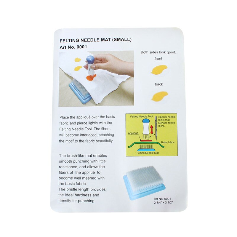 Felting Needle Mat Wool Felt Background Brush For Large Embroidery Stitching Punch Craft Tool Rug Brush Blue 19cm x 13cm, 1 PC