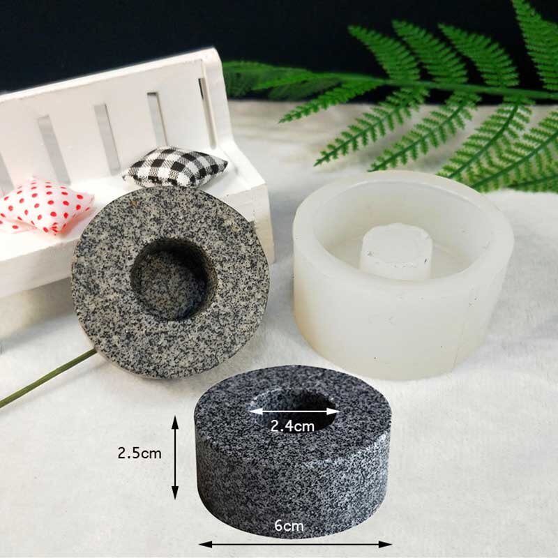 Terrazzo Kaarshouder Siliconen Mallen Beton Kandelaar Mold Kaars Insert Mallen Theelichthouder Mold: Licht Groen
