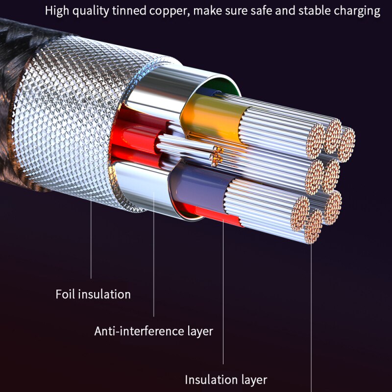 Cable magnético giratorio de 360 grados, Cable de carga USB tipo C, cargador magnético de carga rápida, Cable micromagnético giratorio de 540 grados