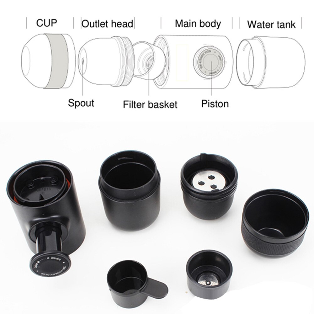 Mini máquina de café manual 70ml handheld pressão espresso máquina de café pressionando para casa escritório viagem carro