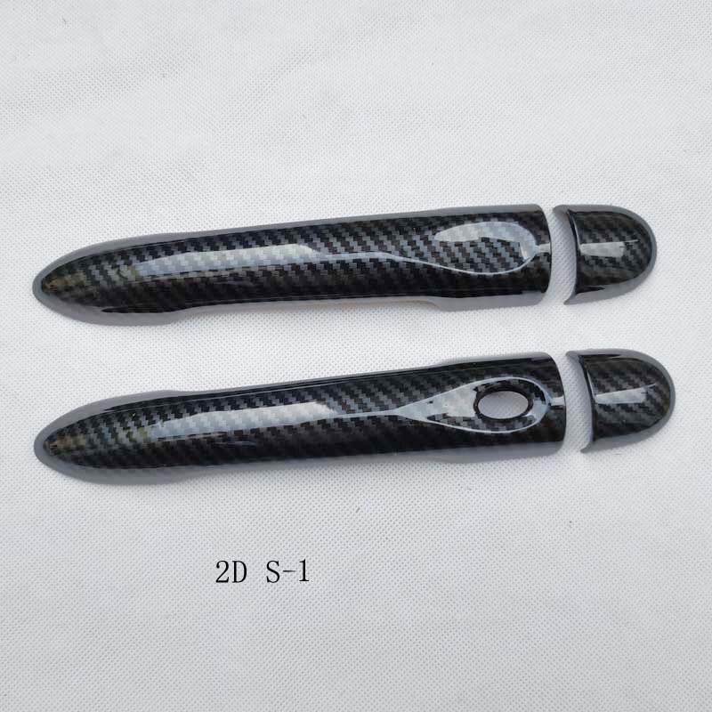Cubierta de manija de puerta de coche, accesorios de color fibra de carbono para Renault Megane 3 iii, , , , , , , ,: 2ds-1