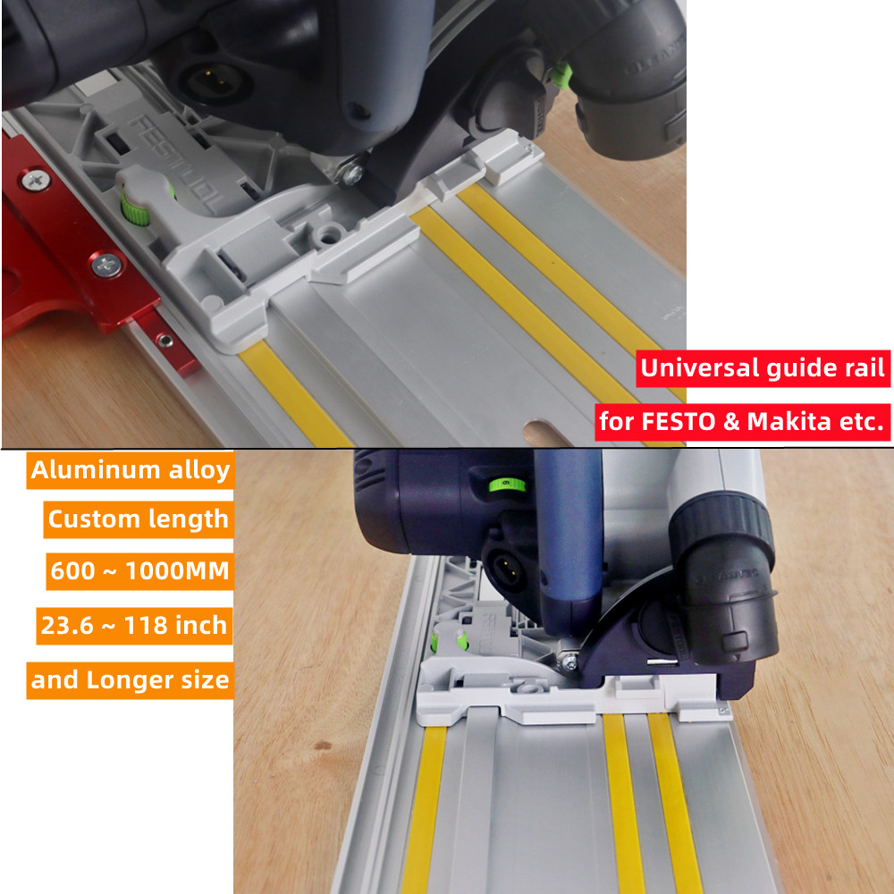 55" Track Saw Guide Rail for Makita or Festool Track Saws 1400mm Guide for Repeatable Rip Cuts & Optimized Bevel & Straight Cuts