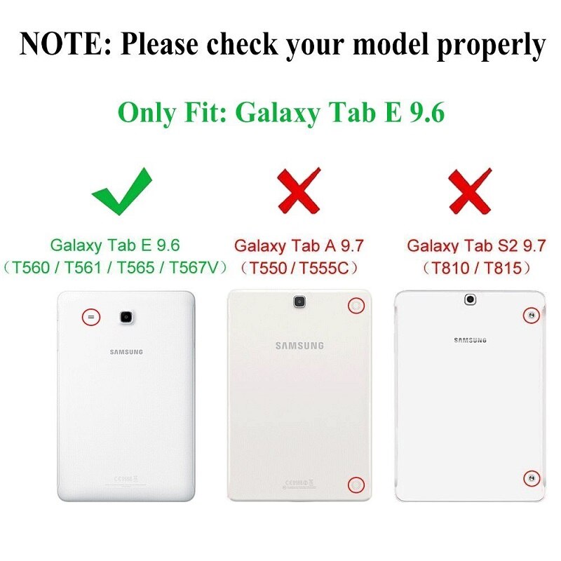 Capa para samsung galaxy tab e, capa de 9.6 polegadas para samsung galaxy tab e t560 t561 SM-T561 couro flip funda de textura inteligente