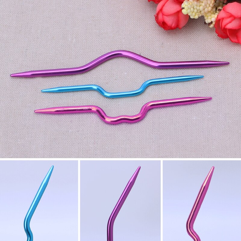 3Pcs Knitting Needles Pins Crochet Hooks Sewing Stitch Knit Tools Aluminum DIY