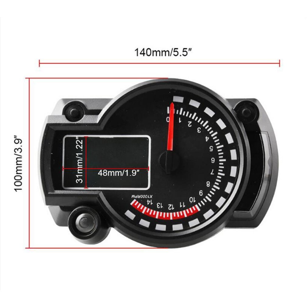 Motorcycle Speedometer Universal Waterproof LCD Digital Odometer Speedometer Motorcycle Modified Parts