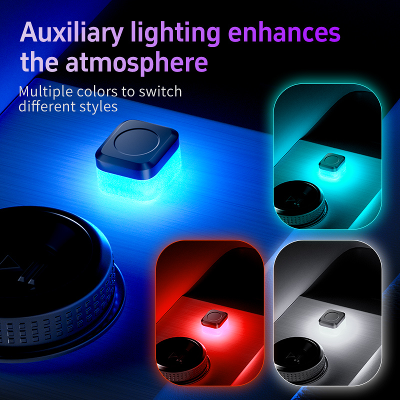 Neue USB Umgebungs Licht Mini Auto Atmosphäbetreffend Lampen Stecker & abspielen Universal- Bunte Auto Innen Licht LED Dekorative Ambiente Lampe