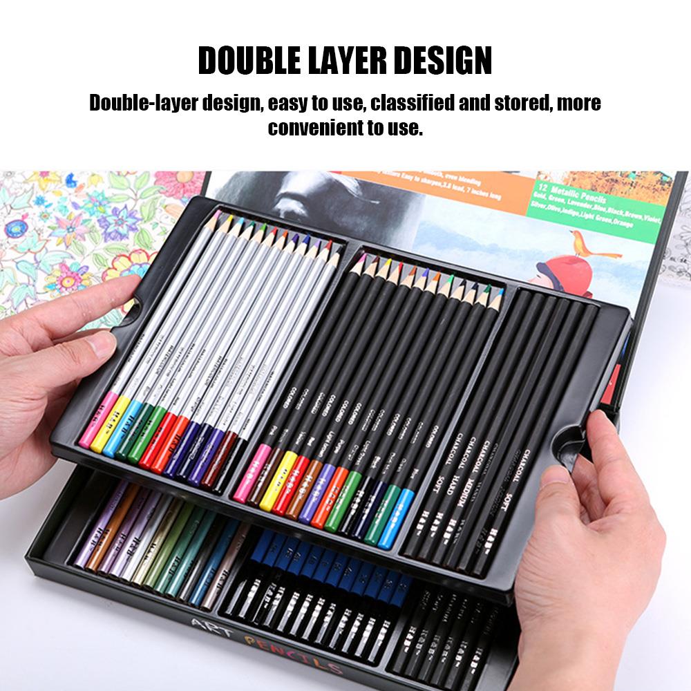 Sketch Pencil Set Sketch Pencil Painting Tool Set Stationery Crafts Student Graffiti Artist Art Supplies Drawing 60pcs Portable