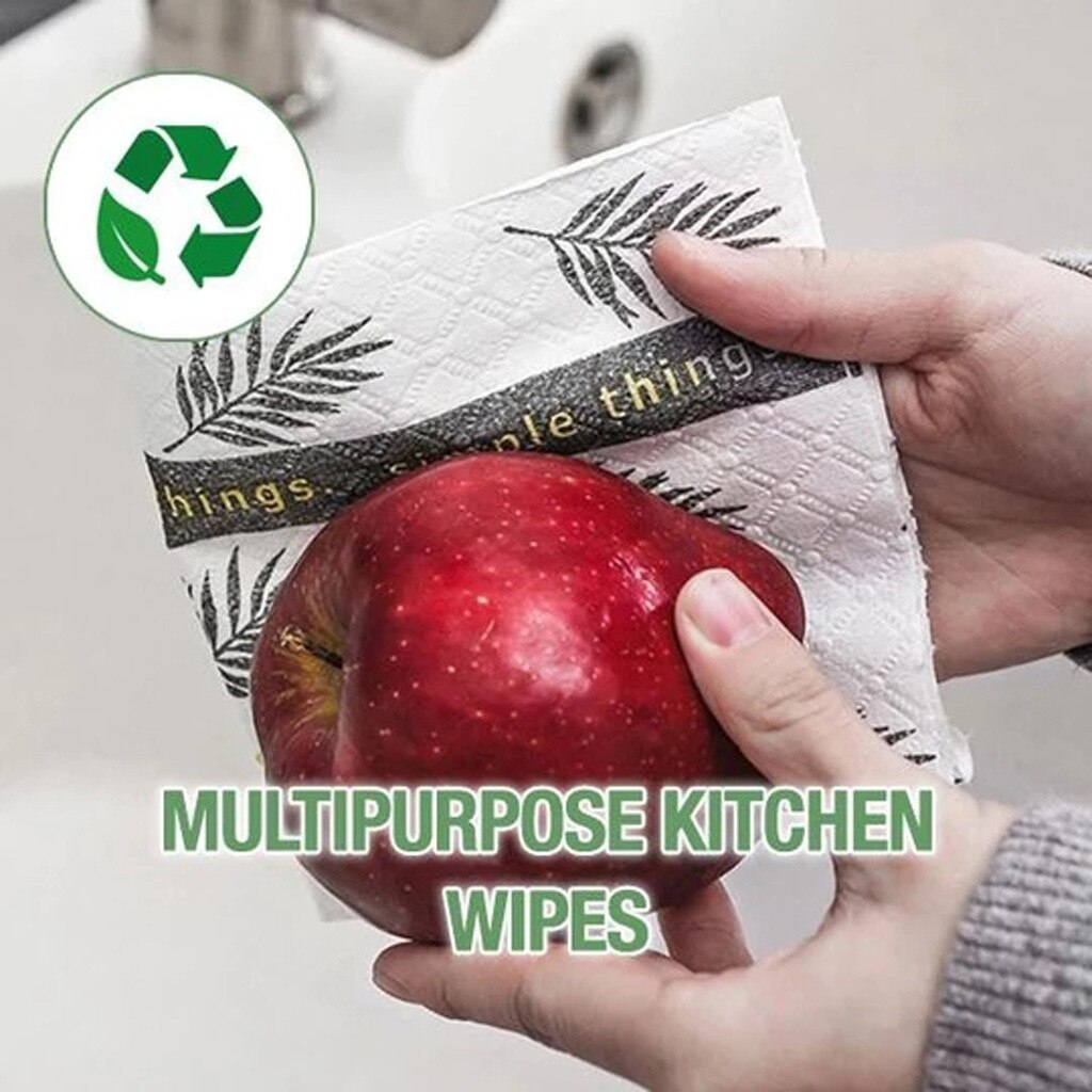 30PCS Biodegradable Washable Cleaning Wipes Kitchen Padded Lazy Cleaning Rag Waterproof Towel Kitchen Paper Towel