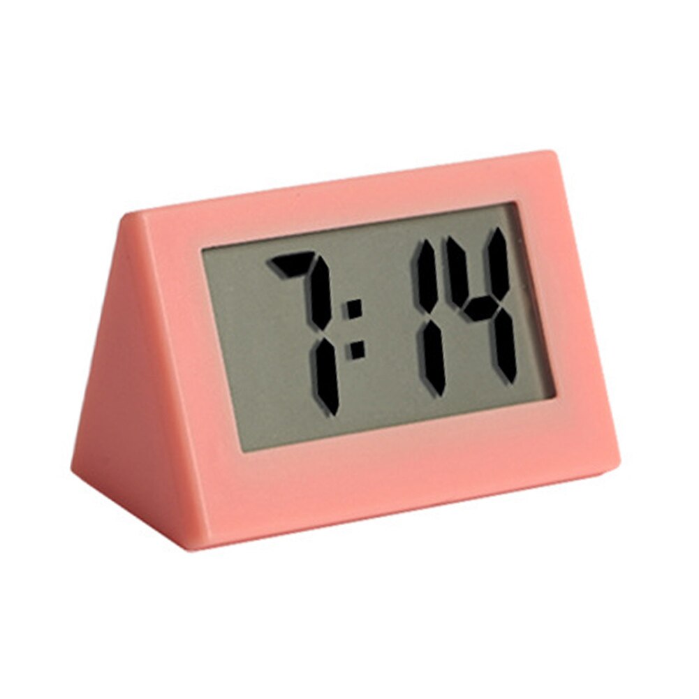 Mini LCD Digital Table Dashboard Desk Electronic Clock For Desktop Home Office Silent Desk Time Display Clock: Orange