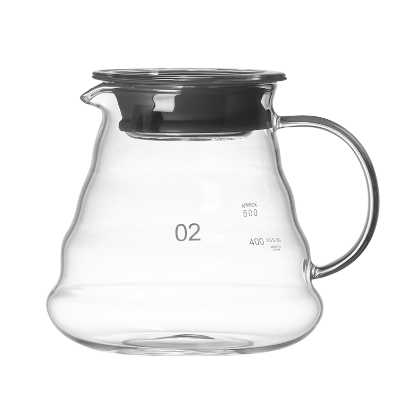 GIANXI Glass Hand-brewed Coffee Pot Cloud Pot Filter Cup Filter Sharing Pot Household Coffee Tool Reusable Heat Resistant Teapot: Dark Khaki