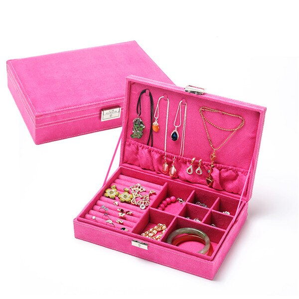 Verkoop Factory Sales Hoogwaardige Fluwelen Sieraden Dozen, Ring Dozen, verlies Te Jewel Case Voor Stijl Festival: Bruin