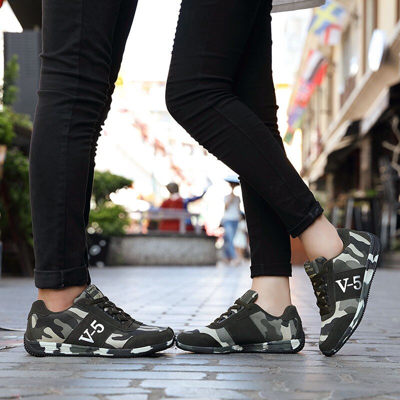 Comprehensive Training Shoes Camouflage Canvas Travel Shoes Cadet Couple Men Walking Shoes Flat Sneakers Single Shoes Man