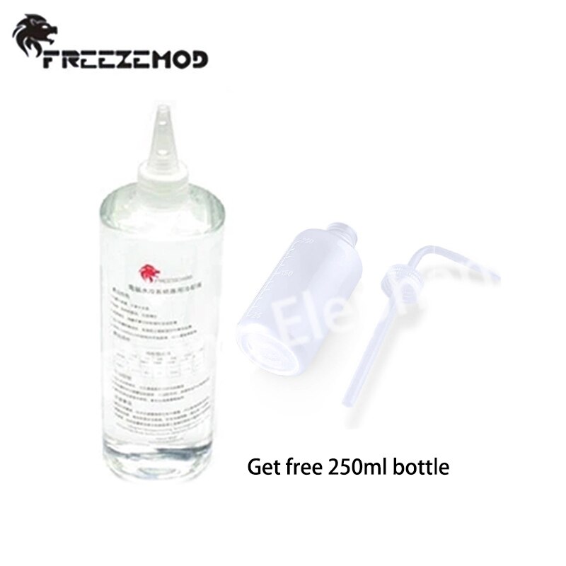 500ML Water Coolant PC Water Cooling Liquid Antu-Corrosion Deionized with 250ML Bottle Blue/Red/Green/Transparent: Transparent