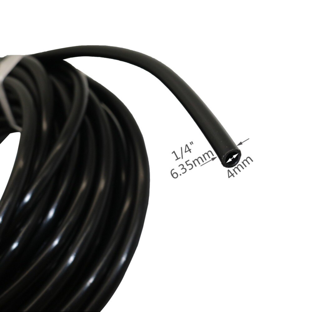 20/40/60mm 1/4 Inch Black White PE Pipe 6.35mm Outer Diameter Garden Irrigation Reverse Osmosis Water System Hose Aquarium Tube