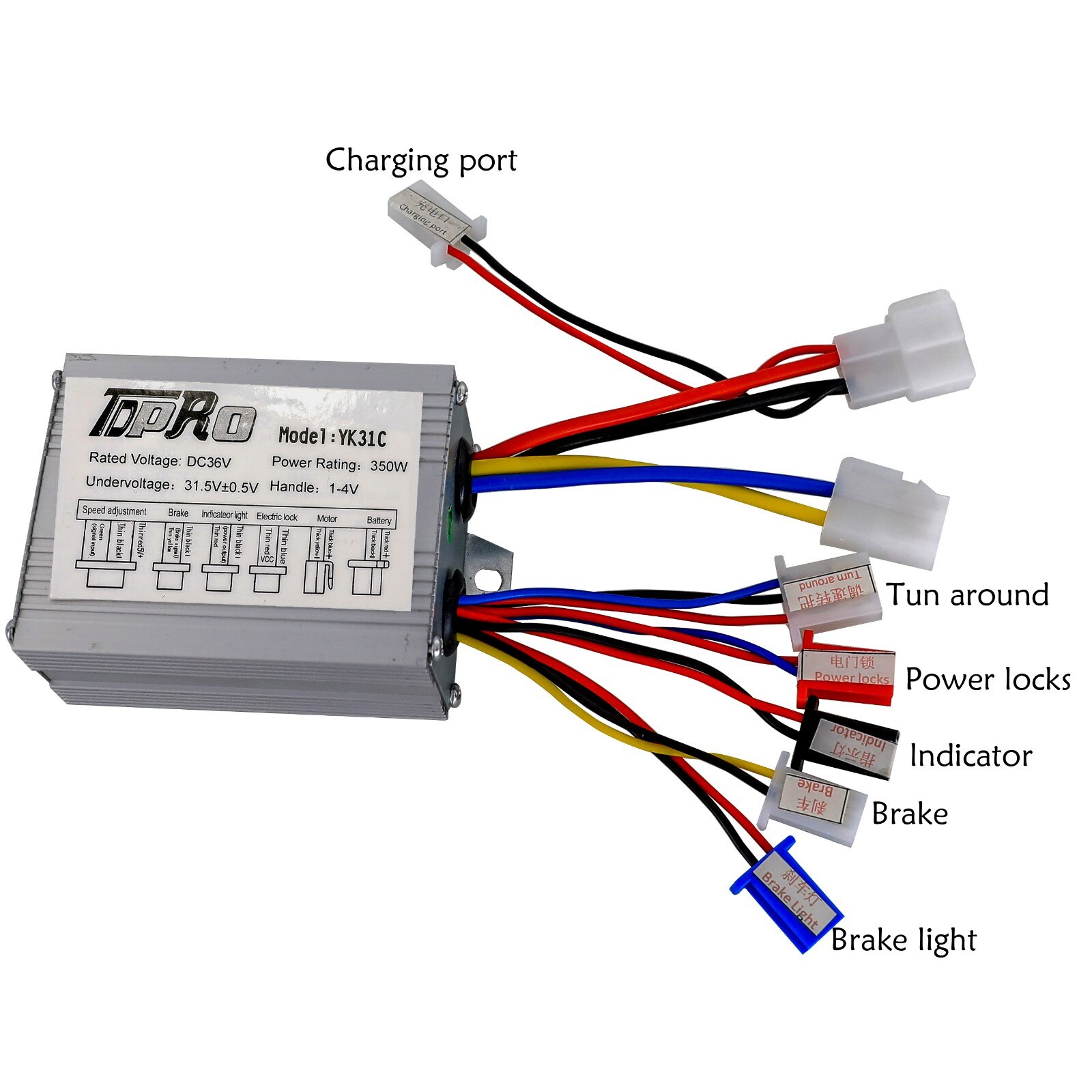 Elektrische 36 Volt 350 Watt Pinsel Geschwindigkeit Regler Kasten Gehen kart