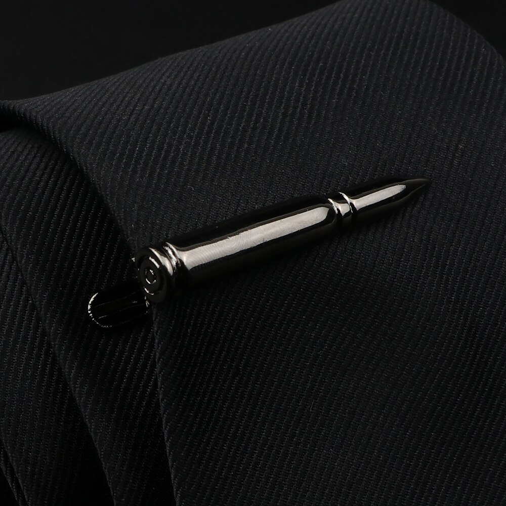 Pince à cravate en métal pour hommes, couleur or argent, stylo en forme de barbe, épingle à cravate, bijoux de mariage