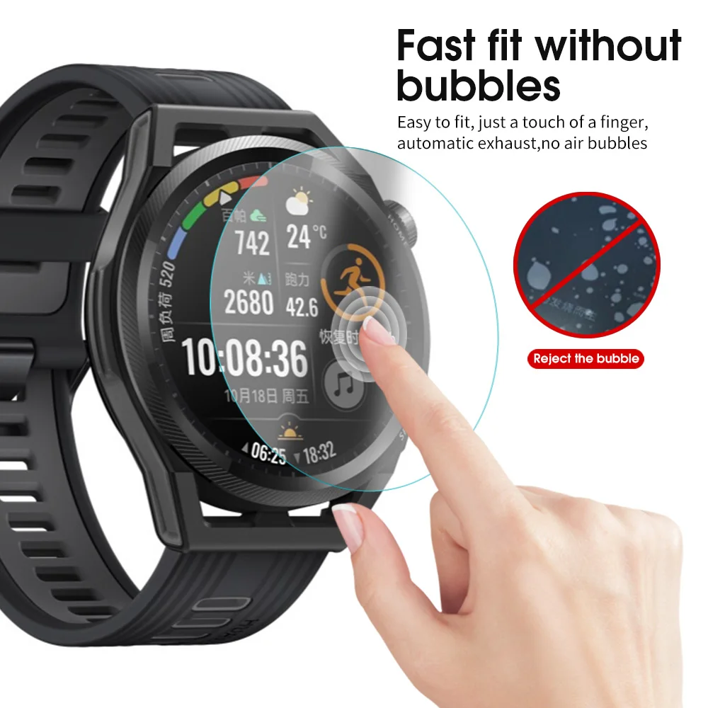1-5 uds vidrio templado HD para Huawei Watch GT 2 3 GT2 GT3 Pro 46mm GT Runner Smartwatch Protector de pantalla película a prueba de explosiones