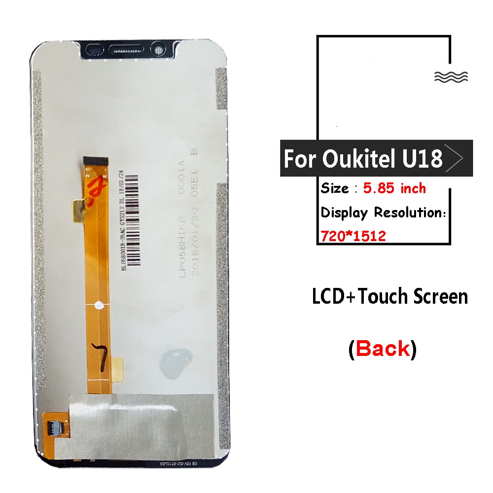 Pour Oukitel U18 LCD affichage + écran tactile pièces de réparation pièces de rechange accessoires pour Oukitel U18 lcd