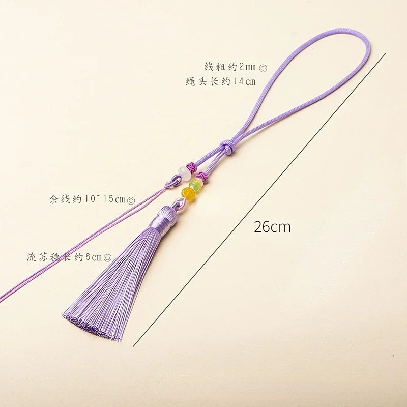 Hermosas borlas, flecos de hilo de poliéster, colgantes decorativos, adornos artesanales, llavero DIY, accesorios de cortina
