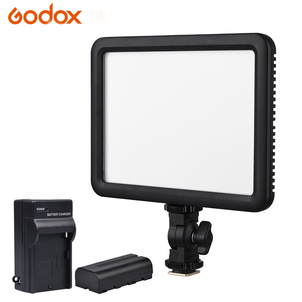 Godox LED Licht Ultra Slim P120C Studio Kontinuierliche 3300K ~ 5600K LED Video Licht Lampe mit Batterie Für kamera DV Camcorder: with charger