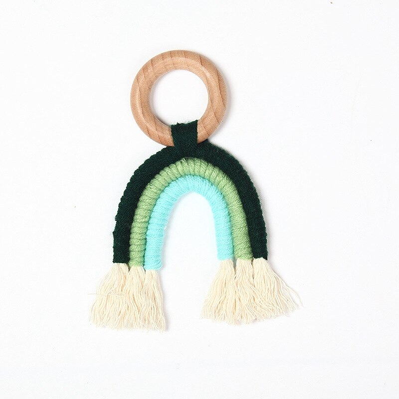 Nordic Kids Room Rainbow Hand-Woven Rainbow Ornaments Macrame Hanging Rainbow Wall Hanging Decor for Baby Nursey Dorm Room: Style1