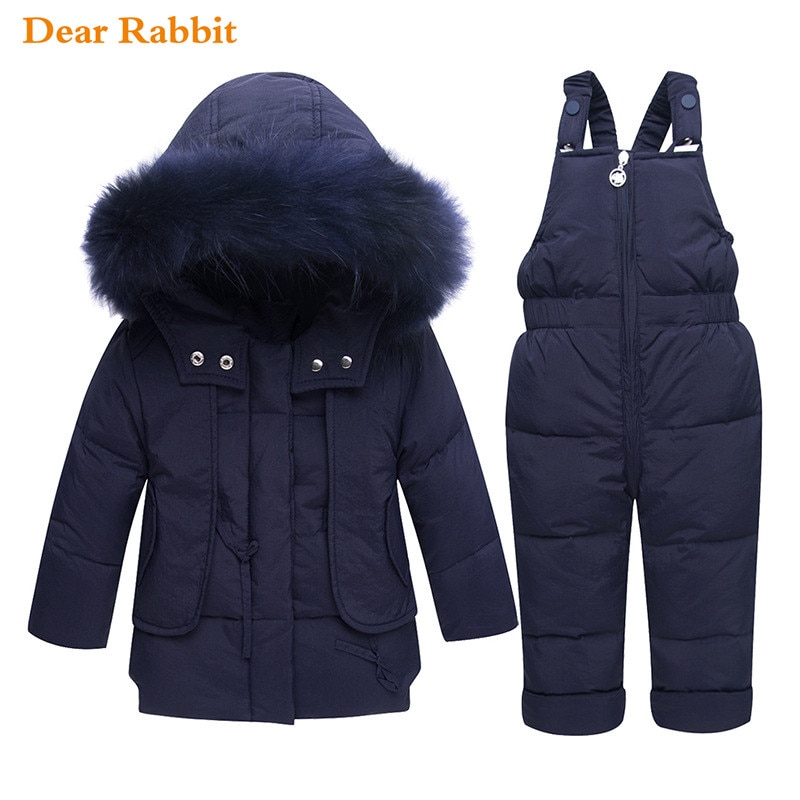 Winter Baby Baby Pak Dikke Warme Kids Donsjack Jas Jumpsuit Kinderen Meisjes Kleding Set 1-4 Jr jongen Snowsuit Kleding