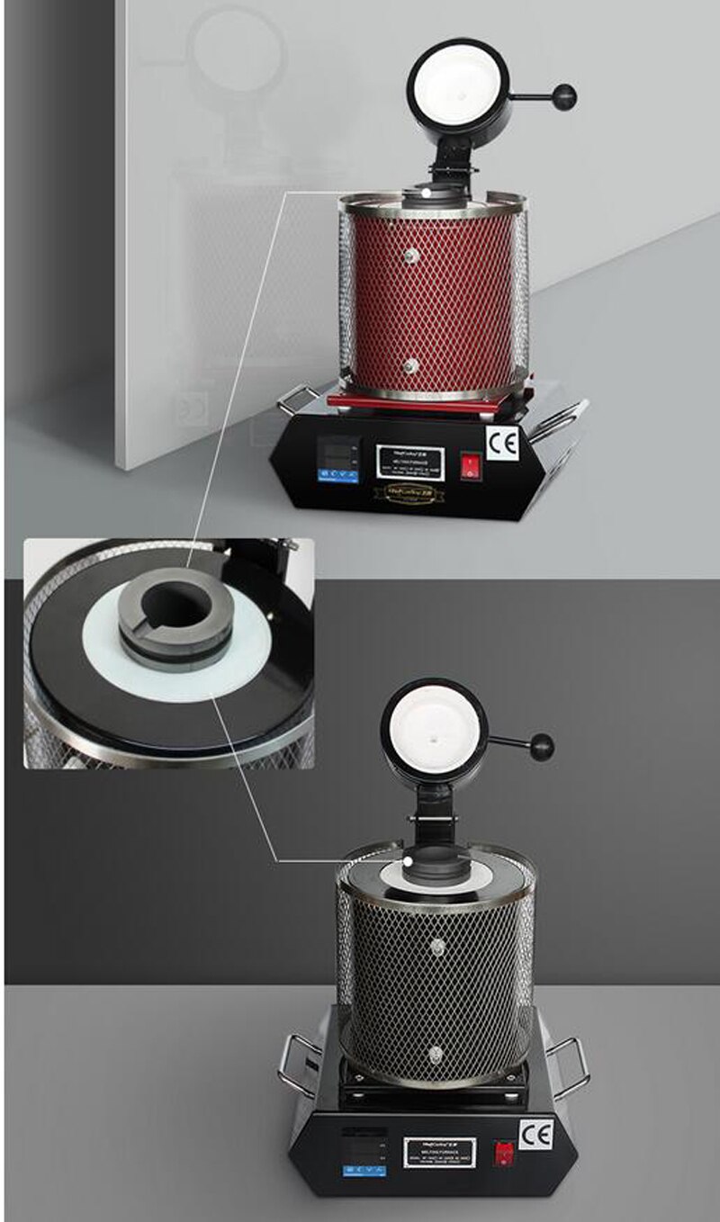 Dykb 1KG 2KG 3KG Hoge Zuiverheid 99.9% Graphite Casting Smeltkroes Dubbele ring Voor Goud & Zilver oven