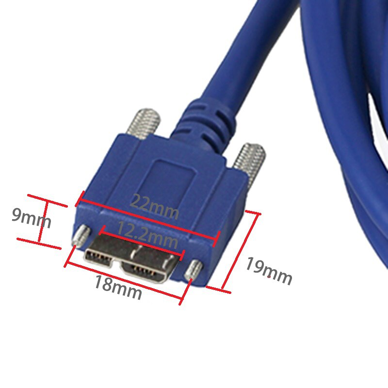 Micro USB3.0 to USB3.0 Data Transfer Cables USB Fixed Screw Holes Lines for usb3.0 interface industrial camera