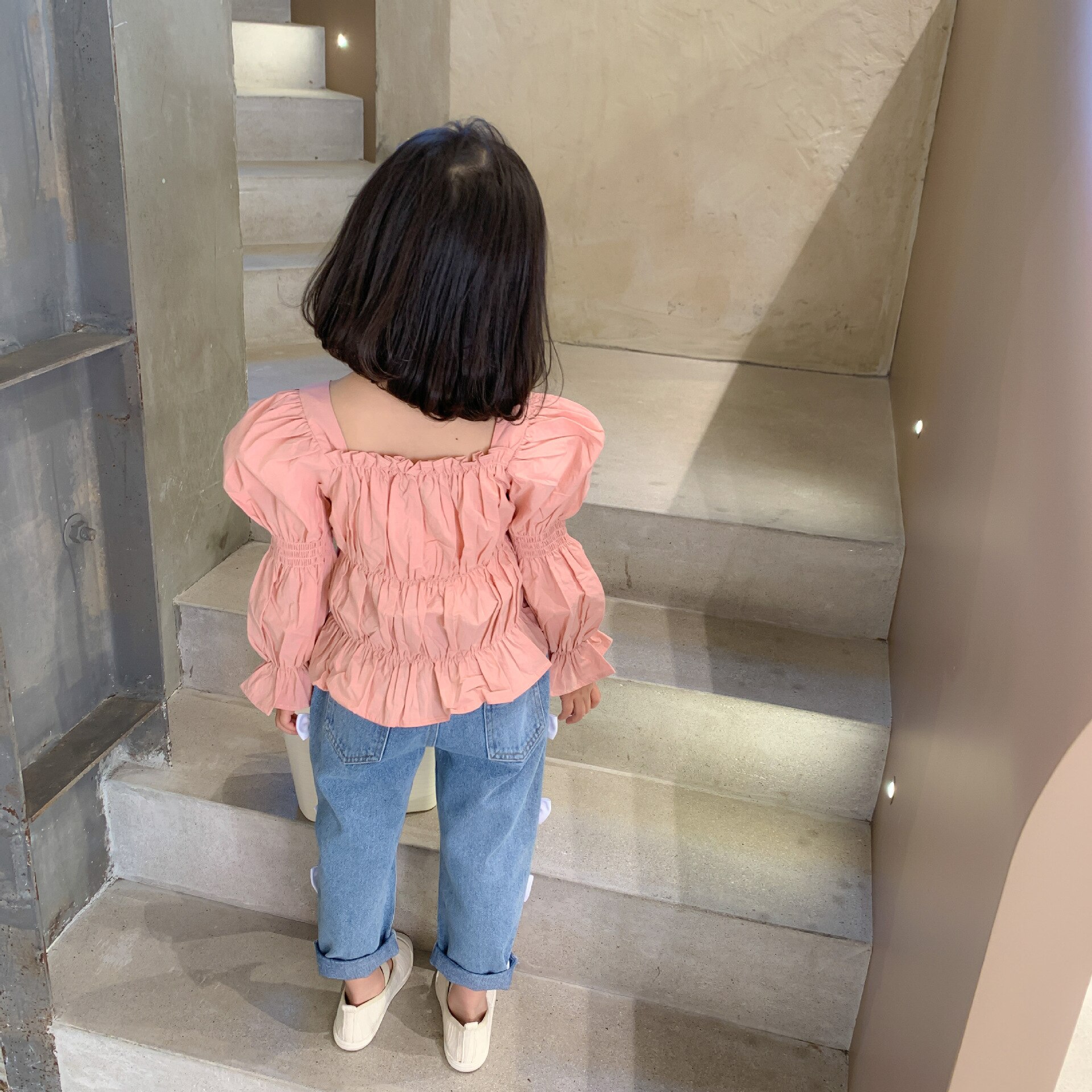 Lente Baby Meisjes Bowknots Denim Broek Koreaanse Stijl Kids Casual Zoete Jeans Kinderen Losse Broek