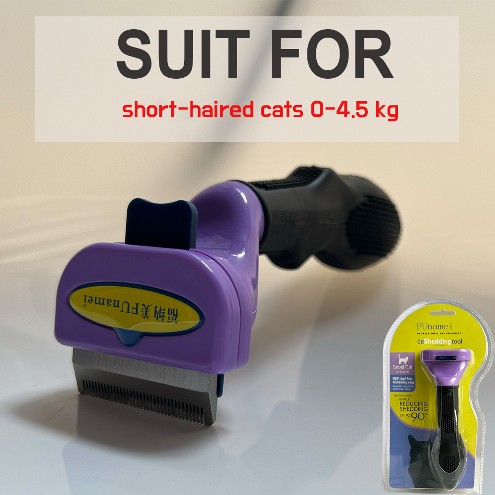 Lang haar kattenborstel Huisdieren Deshedding Tool voor honden Katten, korte kattenkam Hond ontharingsborstel Pet Grooming Bont Dematting Brush: Rood