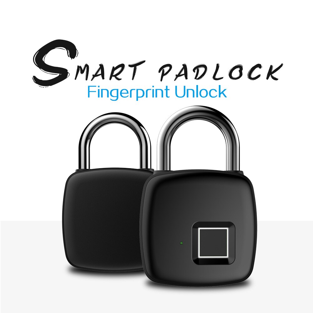 Fingerprint Security Smart Door Lock Thumbprint Door Padlocks Rechargeable Smart Padlock USB Keyless Quick Unlock P30 P50 L34