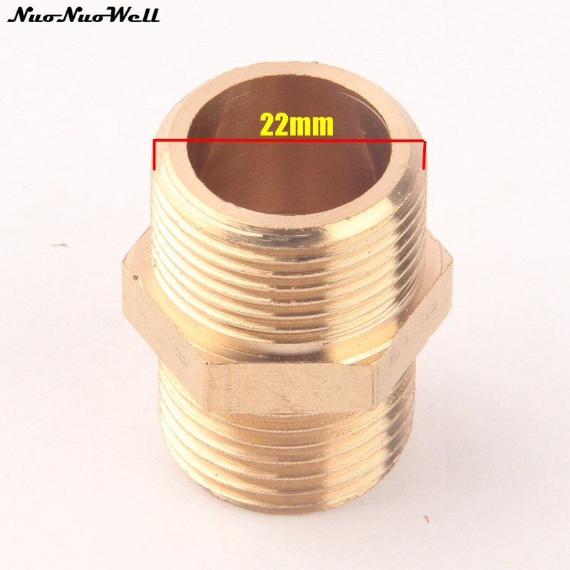 M22 Om G1/2 ''Buitendraad Koperen Rechte Koppeling Connectors Duurzaam Pure Messing Planten Irrigatie Waterslang Accessoires