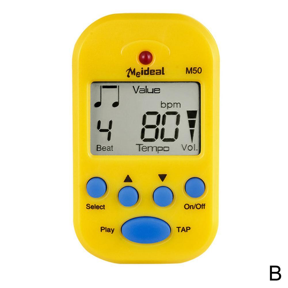 Mini Metronome w/LED Indicator LCD Screen Tuner Clip-on Digital Volume Metronome For Guitar Violin Piano Adjus U4G5: B