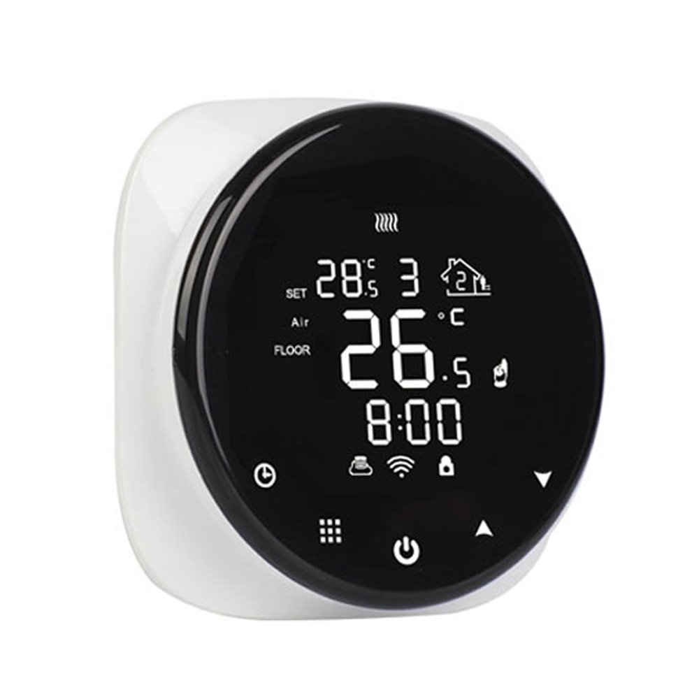 Tuya Wifi Circulaire Water Vloerverwarming Boiler Thermostaat Ronde Programmeerbare Digitale Intelligente Thermostaat