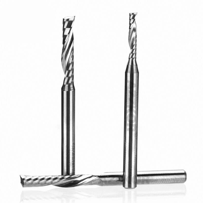 Single Blade Compound Cutter Spiral Milling Cutter Veneer MDF Solid Wood Cutting AZZKOR Computer Engraving Machine Tool