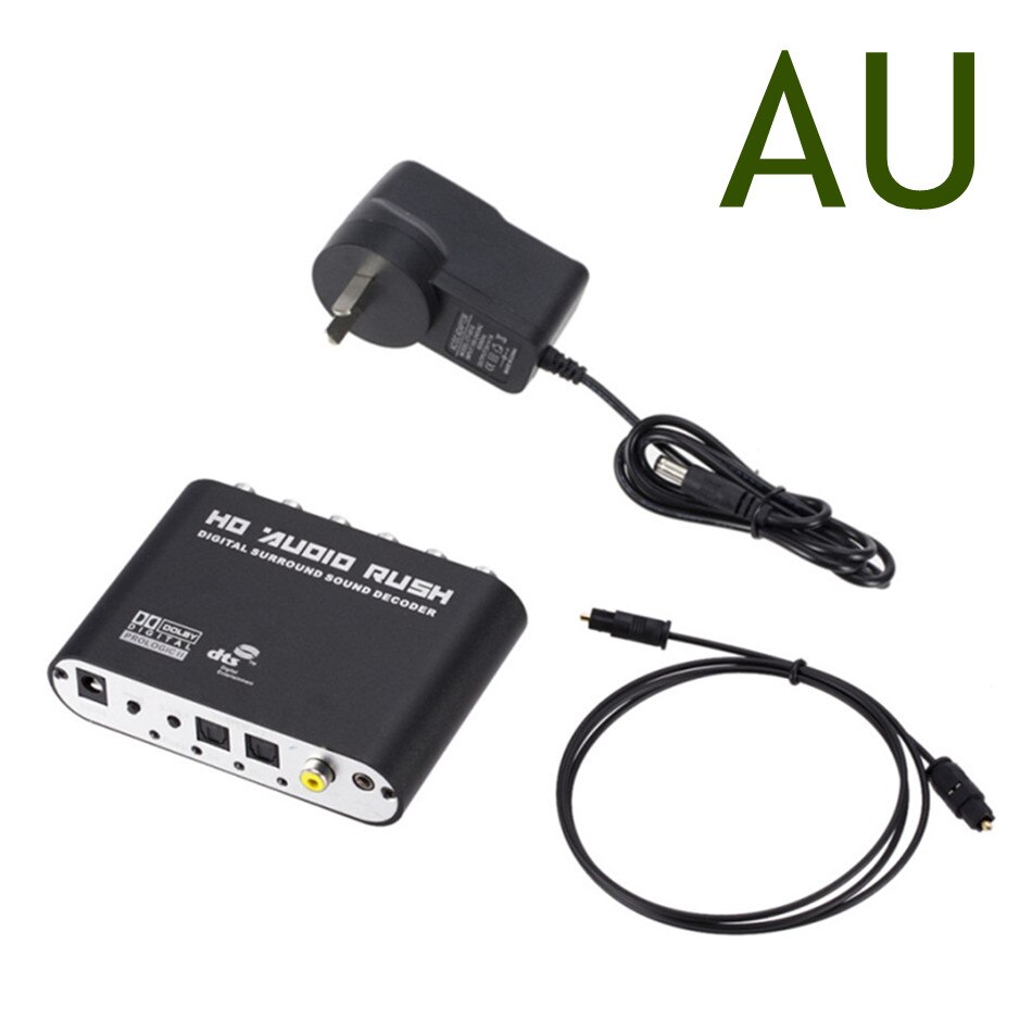 Wvvmvv  ac3 audio digital-analog 5.1- kanal stereo dac-wandler optisch spdif koaxial aux 3.5mm to 6 rca decoder verstärker: Mit au-stecker